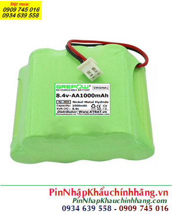 Pin sạc 8.4v-AA1000mAh, Pin sạc NiMh 8.4v-AA1000mAh, Pin GREPOW 8.4v-AA1000mAh chính hãng